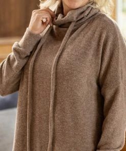 Zenana Mocha Cowl Neck Tunic