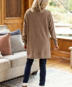 Zenana Mocha Cowl Neck Tunic
