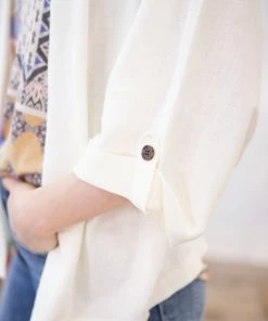 Staccato Ivory Rolled Sleeve Cardigan