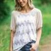White Birch Cream And Beige Chevron Print Raglan Top Tops 1 White Birch Cream And Beige Chevron Print Raglan Top Tops