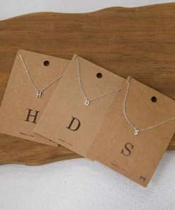 Fame Accessories Silver Initial Necklace