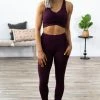 Denim BLVD Bottoms Berry Legging And Bra Set