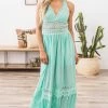 Miss Avenue Dresses Mint Crochet Waist Maxi Dress 2 Miss Avenue Dresses Mint Crochet Waist Maxi Dress