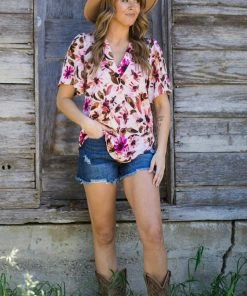 Staccato Off White Multicolor Floral V-Neck Top