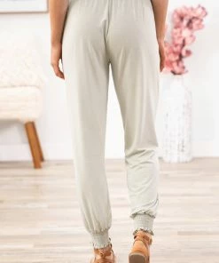 Zenana Bottoms Sage Smocked Tube Top And Jogger Set