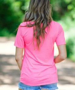 Heimish Tops Neon Pink Button Detail Top 7 Heimish Tops Neon Pink Button Detail Top