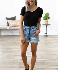 Vanilla Bay Black Bodysuit With Leopard Print Bow 7 Vanilla Bay Black Bodysuit With Leopard Print Bow