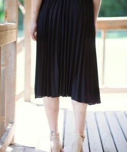 Ee:some Black Accordion Pleat Midi Skirt 9 Ee:some Black Accordion Pleat Midi Skirt