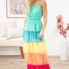 Flying Tomato Turquoise Multicolor Colorblock Maxi Dress Dresses 1 Flying Tomato Turquoise Multicolor Colorblock Maxi Dress Dresses