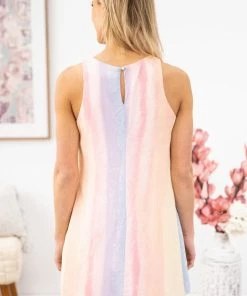 Andree By Unit Pastel Blue Multicolor Ombre Shift Dress 10 Andree By Unit Pastel Blue Multicolor Ombre Shift Dress