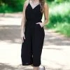 Gilli Dresses Black Surplice Front Cropped Jumpsuit 1 Gilli Dresses Black Surplice Front Cropped Jumpsuit