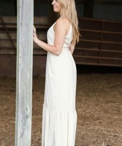 Beeson River Dresses Beige Maxi Dress With Side Cutouts 9 Beeson River Dresses Beige Maxi Dress With Side Cutouts