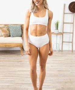 Mono B White Two Piece Swimsuit SWIMWEAR