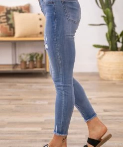 Rewash Medium Wash Mid Rise Button Fly Jeans