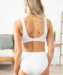 Mono B White Two Piece Swimsuit SWIMWEAR