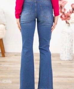 YMI Medium Wash Regular Inseam Flare Jean