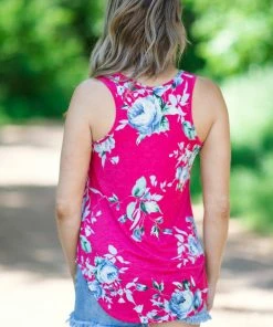 Twenty Ten Pink Multicolor Floral Print Tank Tops 7 Twenty Ten Pink Multicolor Floral Print Tank Tops