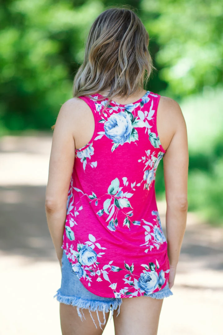 Twenty Ten Pink Multicolor Floral Print Tank Tops 5 Twenty Ten Pink Multicolor Floral Print Tank Tops