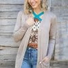 Cielo PRE-ORDER Tan Lightweight Mid Length Cardigan Shipping Apx 8/1