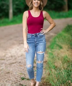 Yelete Wine Reversible Seamless Tank Top