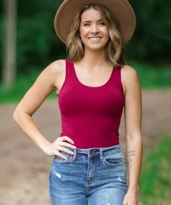 Yelete Wine Reversible Seamless Tank Top