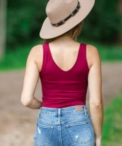 Yelete Wine Reversible Seamless Tank Top