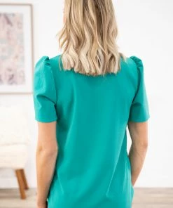 Jodifl Jade Scallop Trim V-Neck Top Tops 9 Jodifl Jade Scallop Trim V-Neck Top Tops