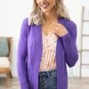 Cielo Purple Lightweight Cardigan