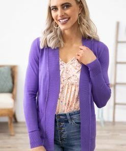 Cielo Purple Lightweight Cardigan