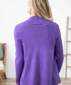 Cielo Purple Lightweight Cardigan