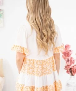 Hailey And Co SHORT SLEEVES Orange Animal Print Colorblock Babydoll Top 12 Hailey And Co SHORT SLEEVES Orange Animal Print Colorblock Babydoll Top