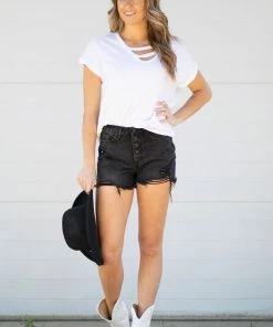 Bottoms YMI Black Dream Fit Button Fly Shorts 11 Bottoms YMI Black Dream Fit Button Fly Shorts