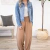 L Love Mocha Linen Elastic Waist Pants 1 L Love Mocha Linen Elastic Waist Pants