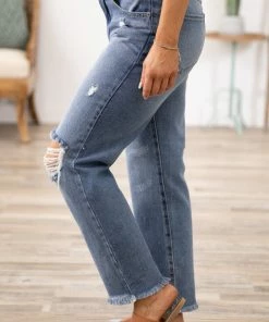 Rewash Medium Wash Straight Leg Ankle Jeans Bottoms