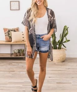 Kancan High Rise Fray Hem Patch Shorts Bottoms