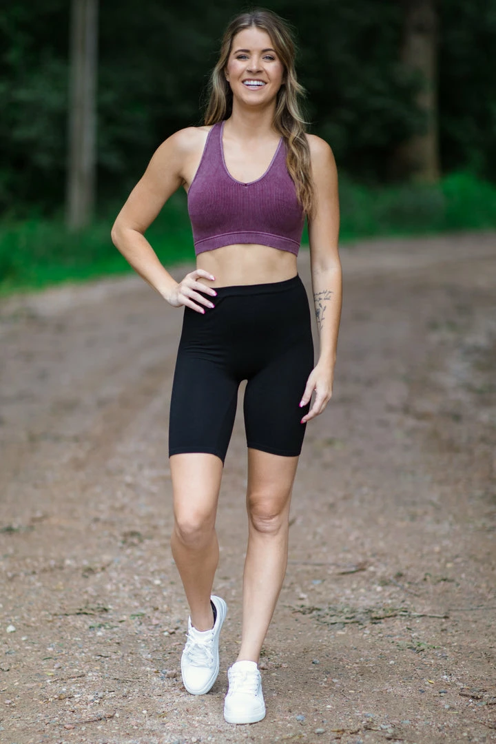 Zenana Tops Berry Washed Scoop Neck Rib Knit Bralette 4 Zenana Tops Berry Washed Scoop Neck Rib Knit Bralette