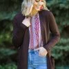 Cielo Tops PRE-ORDER Brown Lightweight Mid Length Cardigan Shipping 8/1 1 Cielo Tops PRE-ORDER Brown Lightweight Mid Length Cardigan Shipping 8/1
