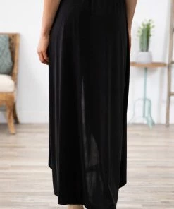 Blumin Apparel Black Hi Lo Skort