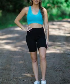 Zenana Aqua Washed Scoop Neck Rib Knit Bralette