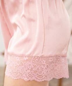 Charmo Baby Pink Lace Trim Cami And Short Sleep Set LOUNGEWEAR