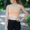 Zenana Mustard Washed Rib Knit Bralette