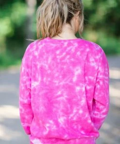 Sew In Love Hot Pink Tie Dye Acid Wash Sweatshirt Tops 7 Sew In Love Hot Pink Tie Dye Acid Wash Sweatshirt Tops