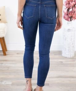 Cello Dark Wash High Rise Skinny Jeans Bottoms