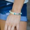 Isac Trading Silver Arrowhead And Turquoise Cuff Bracelet