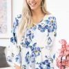 Hailey And Co Off White Floral Dolman Sleeve Peplum Top SHORT SLEEVES 2 Hailey And Co Off White Floral Dolman Sleeve Peplum Top SHORT SLEEVES