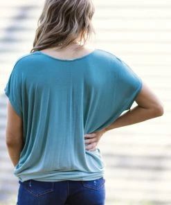 Enti Teal Ombre Dolman Sleeve Top 7 Enti Teal Ombre Dolman Sleeve Top