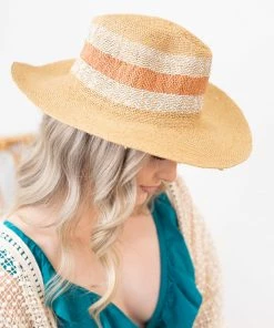 Fame Accessories Tan Straw Sun Hat