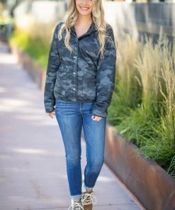 Max Apparel Multicolor Camouflage Quilted Jacket Outerwear