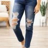 Hammer Collection Medium Wash Distressed Slim Fit Mom Jeans 1 Hammer Collection Medium Wash Distressed Slim Fit Mom Jeans