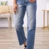 Cello Slouchy Fit Distressed Dad Jeans Bottoms